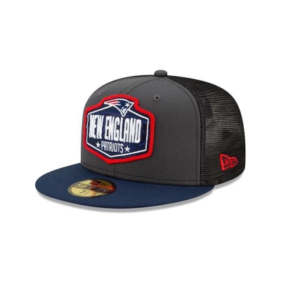New England Patriots Gorra | New Era NFL Draft 59fifty Fitted Cap Mexico - Grises